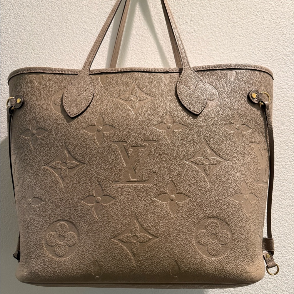Louis Vuitton Taupe Embossed Monogram Cabas Tote Empriente